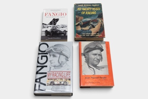 FANGIO: Four books relating to Jean-Manuel Fangio [Location: Melbourne]
