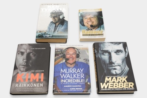 F1 BOOKS: Five books relating to F1 identities & drivers [Location: Melbourne]