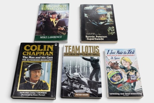 CHAPMAN / LOTUS: Five books relating to both Colin Chapman & team Lotus [Location: Melbourne]