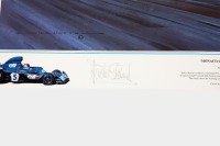 STEWART: A limited edition print (145/500) by Nicholas Watts titled 'Monaco Grand Prix 1973' featuring Jackie Stewart driving the Tyrrell Cosworth 006, 82.5cm wide, 63.5cm high [Location: Melbourne] - 3