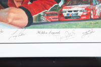 HOLDEN: A large signed print 'Holden Legends', features four legendary Holden drivers, Brock, Skaife, Perkins & Richards, signed by all, 108cm high, 78cm wide overall, with COA - 2