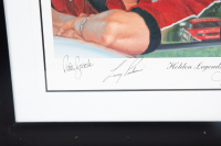 HOLDEN: A large signed print 'Holden Legends', features four legendary Holden drivers, Brock, Skaife, Perkins & Richards, signed by all, 108cm high, 78cm wide overall, with COA - 3
