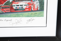 HOLDEN: A large signed print 'Holden Legends', features four legendary Holden drivers, Brock, Skaife, Perkins & Richards, signed by all, 108cm high, 78cm wide overall, with COA - 4