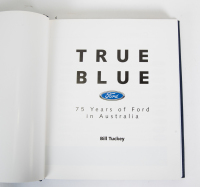 FORD: 'True Blue - 75 Years of Ford in Australia' by Bill Tuckey, leatherbound hardcover book in box, published 2000 - 4