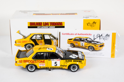 71 · HOLDEN: A Classic Carlectables 1:18 scale 1975 Holden L34 Torana, 1975 Bathurst winner, COA signed by co-driver Brian Sampson, limited edition of 2100 units in original box