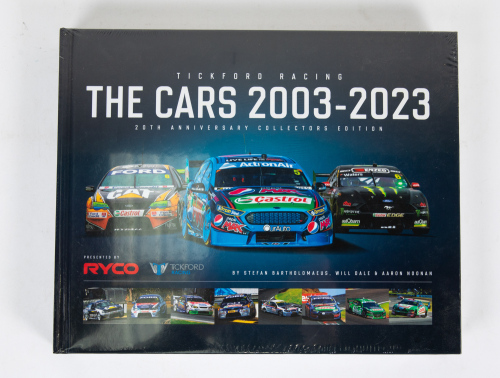 FORD: 'Tickford Racing - The Cars 2003-2023' by Stefan Bartholomaeus, Will Dale & Aaron Noonan, still sealed hardcover book, published 2023