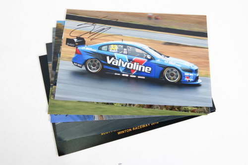 177 · SCOTT MCLAUGHLIN: A group of 10, all signed, colour photographs of Scott McLaughlin in various cars, all each individually signed by McLaughlin, all 20cm high, 30cm wide
