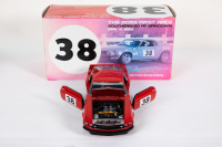 MOFFAT: A DDA Collectibles Series 1:18 scale signed 1969 Ford Boss 302 Trans Am Mustang car #38 as driven by Allan Moffat, signed by Moffat on radiator panel & on COA in original box - 4