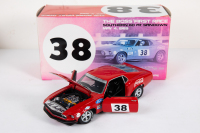 MOFFAT: A DDA Collectibles Series 1:18 scale signed 1969 Ford Boss 302 Trans Am Mustang car #38 as driven by Allan Moffat, signed by Moffat on radiator panel & on COA in original box - 7