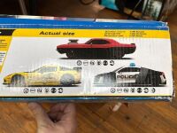 SCALEXTRIC: A 1:32 scale boxed triple car lineup Scalextric 'Law Enforcer' digital layout, with Corvette, Audi and Dodge, untested - 3
