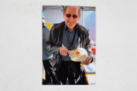 BEECHEY: A c1960s Shell promotional helmet signed by Norm Beechey, includes photo of Beechey signing same helmet - 3