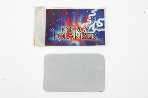37 · VL: Two stickers suited to the VL SS Group A & Group 3 commodores, including 'Peter Brock Energy Polarizer' sticker and 'Peri Integration' window sticker, largest measures 5cm high, 7.5cm wide