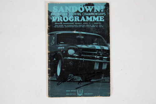 SANDOWN: An official signed programme from the April 1965 A.T.C.C race at Sandown signed on cover by Norm Beechey