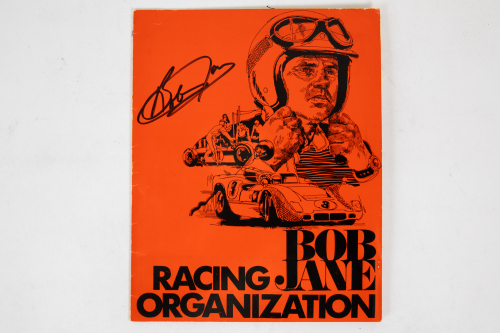 BOB JANE: A signed Bob Jane Racing Organization kit, includes driver profiles, commemorative coin & stickers, signed by Jane to cover & his personal page