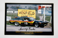 FALCON XB GT: A signed photograph of Ford Falcon XB GT at Bathurst 1976, signed by Murray Carter, 20cm high, 30cm wide
