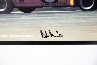 BOB MORRIS: A signed poster featuring Bob Morris driving Holden Torana L34 at Bathurst c1975, signed by Morris, 27cm high, 44cm wide - 2