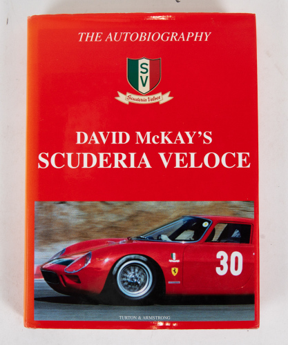 83 · SCUDERIA VELOCE: A signed copy of 'David McKay's Scuderia Veloce - The Autobiography', signed by driver Spencer Martin, hardcover book