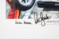 HOLDEN: A signed print 'The Master's Apprentices - 1972 HDT Pitstop' signed by Peter Brock, Harry Firth & artist Mike Harbar, 45cm high, 57cm wide overall - 2