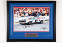 FORD: A signed photo featuring the Ford Falcon XC Hardtop at Bathurst 1977 with signatures from drivers Colin Bond & Alan Hamilton, 50cm high, 60cm wide overall