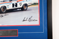 FORD: A signed photo featuring the Ford Falcon XC Hardtop at Bathurst 1977 with signatures from drivers Colin Bond & Alan Hamilton, 50cm high, 60cm wide overall - 2