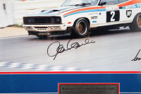 FORD: A signed photo featuring the Ford Falcon XC Hardtop at Bathurst 1977 with signatures from drivers Colin Bond & Alan Hamilton, 50cm high, 60cm wide overall - 3