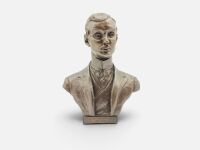 CHARLES STEWART ROLLS: A composite bust of Charles Stewart Rolls (1877-1910), signed Elton at base, approx. 21cm high [Location: Sydney]