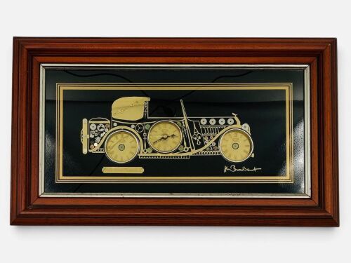 ROLLS-ROYCE PHANTOM II: A Hand-Made Collage by Ken Broadbent of Ombersley, Worcestershire made of individual watch and clock parts [Location: Sydney]