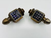 SIDE LAMPS: A pair of acetylene brass side lamps to suit a variety of veteran cars[Location: Sydney] - 3