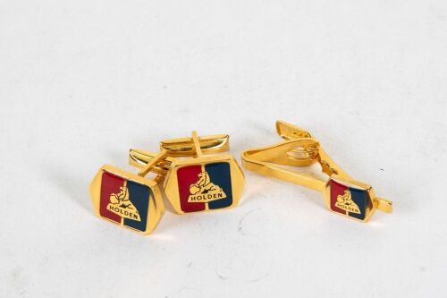 HOLDEN: A set of c1960s-1970s Holden employees' uniform accessories, including a set of cufflinks and a tiebar