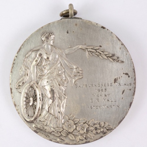 SALTBURN: A Yorkshire Automobile Club medallion by Fattorini & Sons, Bradford, for the Saltburn Speed Trials 1923, Won by E.R.Hall in an Aston Martin, inscribed [Location: Perth]