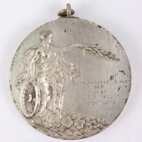 SALTBURN: A Yorkshire Automobile Club medallion by Fattorini & Sons, Bradford, for the Saltburn Speed Trials 1923, Won by E.R.Hall in an Aston Martin, inscribed, 7.5cm diameter [Location: Perth]