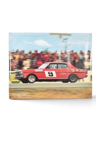 FORD: A poster featuring the Allan Moffat Ford Falcon GT-HO Phase III, 1973 A.T.C.C. winner, 59cm high, 74cm wide