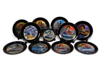 PETER BROCK: A decorative dinner plate set, each plate featuring the Peter Brock Bathurst wins, consists of 10 plates of differing sizes - 2