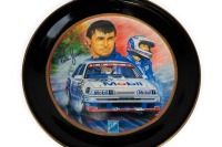 PETER BROCK: A decorative dinner plate set, each plate featuring the Peter Brock Bathurst wins, consists of 10 plates of differing sizes - 8