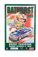 BATHURST: An original race event poster for the 1996 Bathurst 1000, 81cm high, 55cm wide