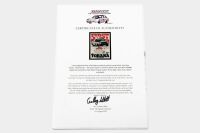 TORANA: A large rare and original 1974/1975 Holden Torana 'First Time Up!' advertising poster, hand signed by Peter Brock, with COA, framed and glazed, measures 109.5cm high, 83cm wide - 2