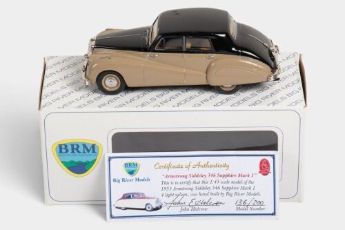 ARMSTRONG SIDDELEY: A 1:43 scale BRM (Big River Models) 1953 Armstrong Siddeley 346 Sapphire MKI 4 Light Saloon, limited edition 136/200