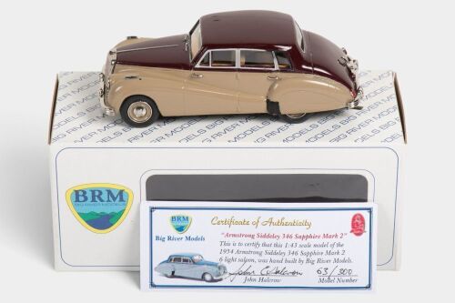 ARMSTRONG SIDDELEY: A 1:43 scale BRM (Big River Models) 1953 Armstrong Siddeley 346 Sapphire MKII 6 Light Saloon, limited edition 63/300
