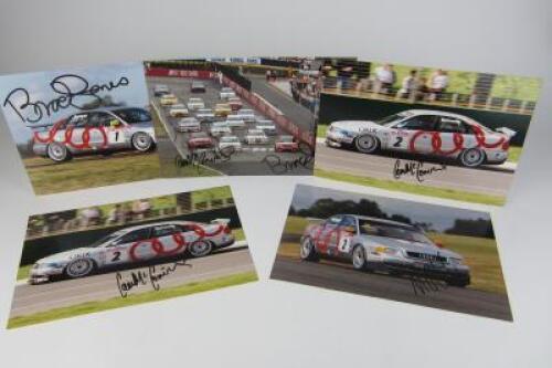 AUDI: Five photographs of Super Touring racing Audi's (with 6 driver signatures)