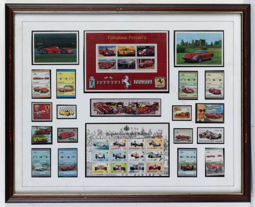 FERRARI: Two framed items related to Ferrari