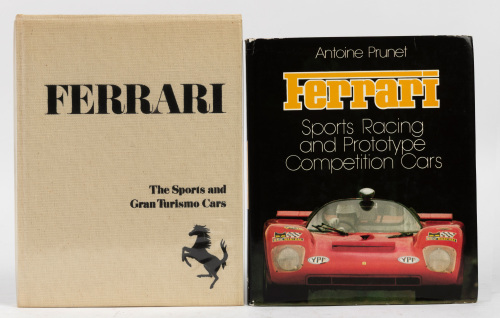 FERRARI: Two hardcover books on Ferrari, including a cloth-covered edition of 'Ferrari - The Sports and Gran Turismo Cars' by Warren W. Fitzgerald & Richard F. Merritt