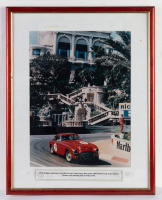 BRIGGS 195S: Two framed photographs featuring Peter Briggs competing at the historic Monaco 1997 event in his 1950 Ferrari 195S [Location: Melbourne]
