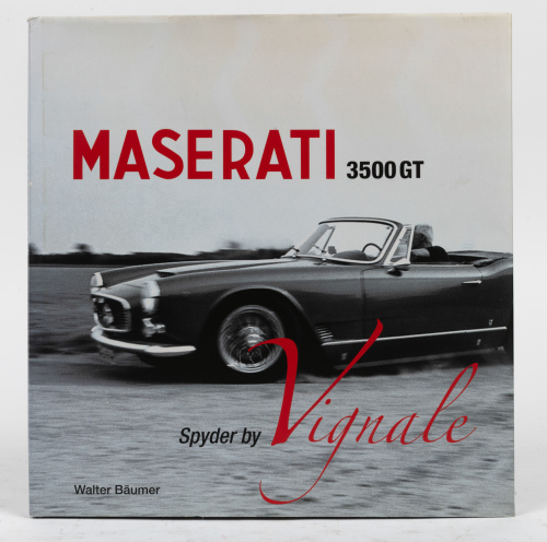 3500GT: 'Maserati 3500 GT Spyder by Vignale' hardcover book by Walter Baumer, personally inscribed and signed by author