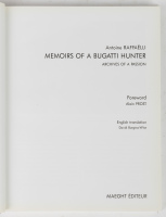 BUGATTI: 'MEMOIRS OF A BUGATTI HUNTER' hardcover book by Antoine Raffaelli [Location: Melbourne] - 2