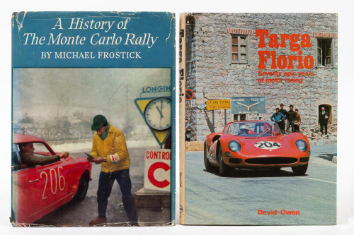 653 · MOTOR RACING: Two hardcover books, including 'Targa Florio - Seventy epic years of motor racing' by David Owen, and 'A History of The Monte Carlo Rally' by Michael Frostick