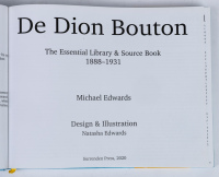 DE DION-BOUTON: A hardcover book titled 'De Dion Bouton - The Essential Library & Source Book 1888-1931' by Michael Edwards [Location: Melbourne] - 2