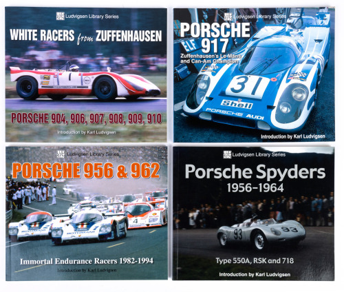 663 · PORSCHE: Four softcover Ludvigsen Library Series books covering Porsche