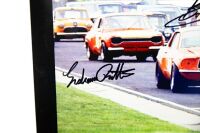 SANDOWN: A wide signed photograph featuring starting grid of A.T.C.C April 1970 race at Sandown with signatures from Allan Moffat, Norm Beechey, Bob Jane, Bryan Thomson & Graham Ritter, 25cm high, 76cm wide - 2