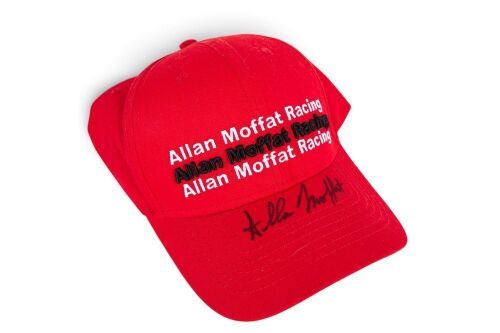MOFFAT: A signed Allan Moffat Racing hat, signed by Moffat