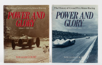 GRAND PRIX: 'Power and Glory I & II- The History of Grand Prix Motor Racing' by William Court, two hardcover book set [Location: Melbourne]